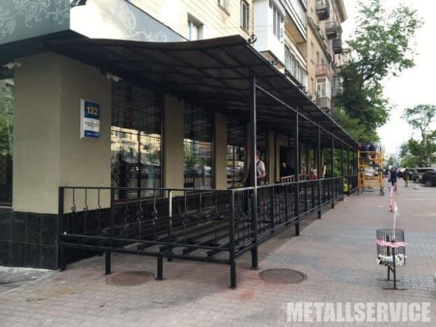 Навесы из поликарбоната, изготовление металлических конструкций для навесов